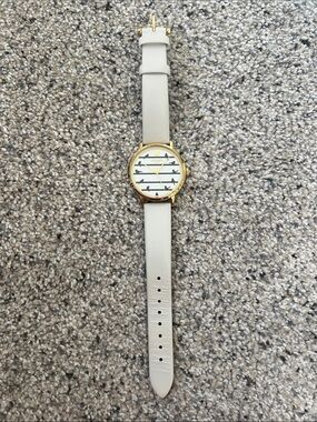 kate spade Cream Strap Gold-Tone Watch with Bird Accent Dial